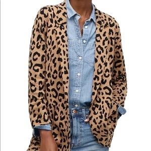 NWOT J. Crew Leopard Print Sophie Sweater Blazer